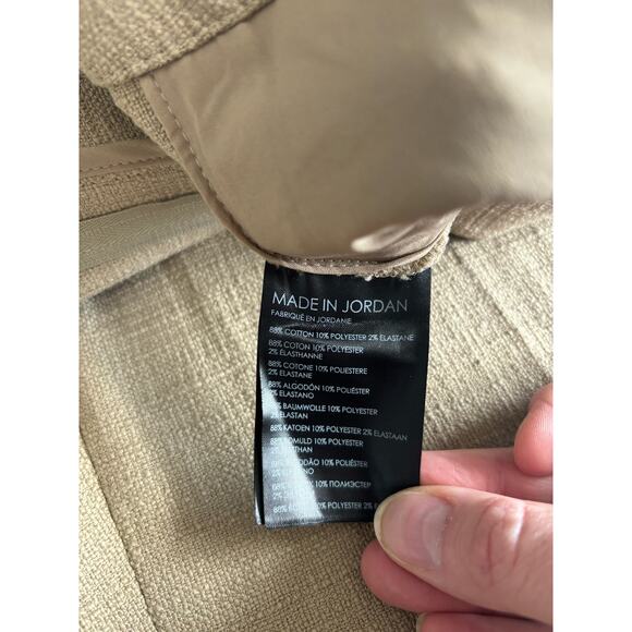 CLUB MONACO Textured Slim Trousers Camel NWT Size 8 - Picture 10 of 11